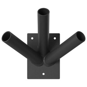 vidaXL Flag Pole Holder Black 10.5 x 7.5 cm Steel