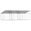 vidaXL Dog Cage with Roof and Doors Grey 6x2x2 m Galvanised Steel