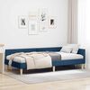 vidaXL Corner Bed Frame with Headboard Blue 90 x 190 cm Fabric