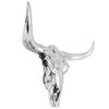 vidaXL Skull Head Decoration Wall-Mounted Aluminium Silver