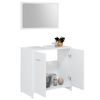 vidaXL 3 Piece Bathroom Furniture Set White Engineered Wood