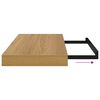 vidaXL Wall Shelf Wall-mounted Brown 50 x 23 x 4 cm Engineered Wood