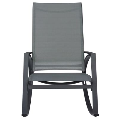 vidaXL Garden Rocking Chairs 2 pcs Textilene Dark Grey