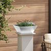 vidaXL Garden Planter 5 pcs Silver 40 x 40 x 15 cm Stainless Steel