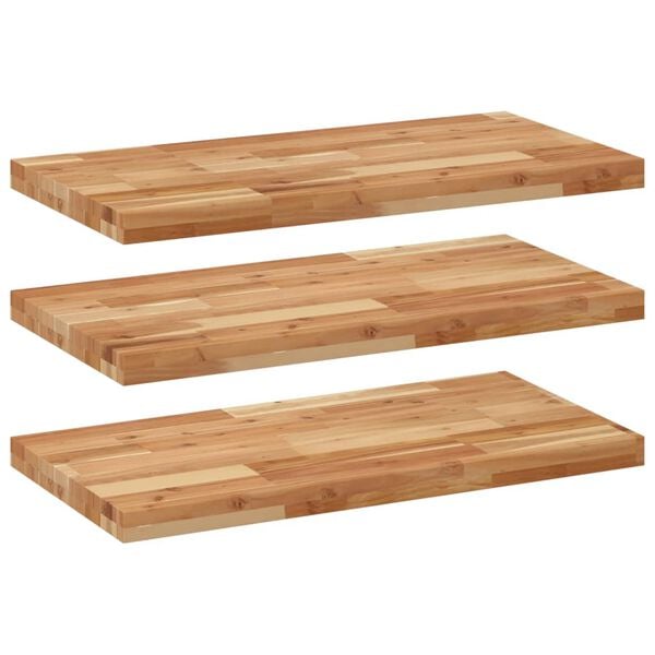 vidaXL Floating Shelves 3 pcs 60x40x4 cm Oil Finished Solid Wood Acacia