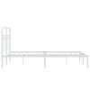 vidaXL Metal Bed Frame without Mattress with Headboard White 120x190cm