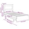 vidaXL Storage Bed with Drawer Sonoma Oak 90 x 200 cm Engineered Wood