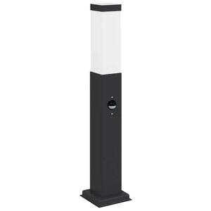 vidaXL Bollard Light with Sensor 50 cm Black IP44