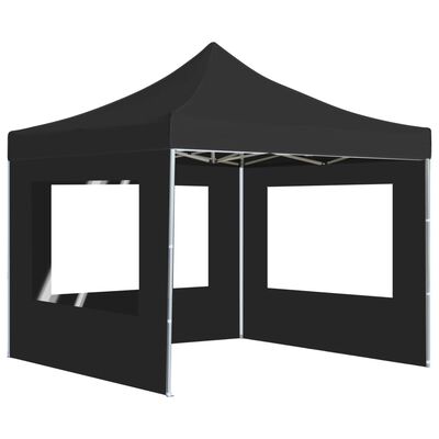 vidaXL Professional Folding Party Tent with Walls Aluminium 3x3 m Anthracite