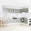 vidaXL Kitchen Cabinet with Storage Lucca 2 pcs Grey 80 x 46 x 81.5 cm