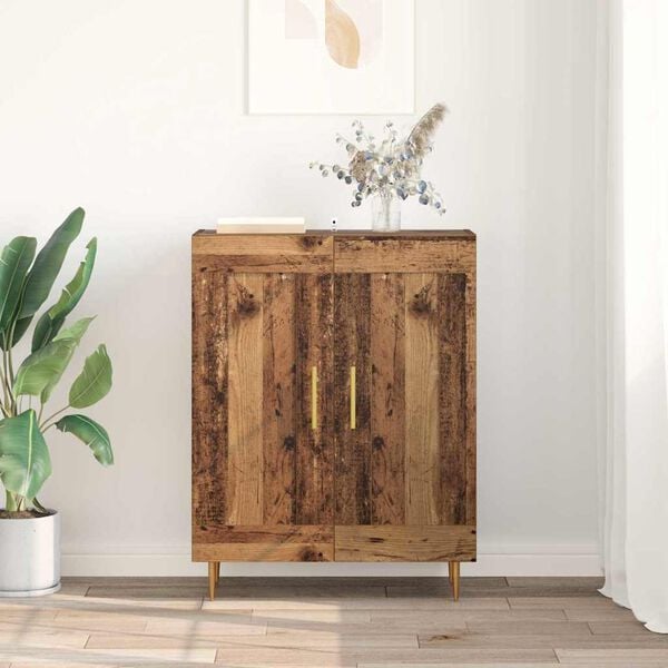 vidaXL Sideboard Old Wood 69.5 x 34 x 90 cm Engineered Wood and Iron