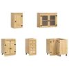 vidaXL Cabinet with Drawer SKI 10 pcs Honey Brown Solid Pine Wood