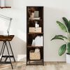 vidaXL Book Cabinet Smoked Oak 40x35x139 cm Engineered Wood