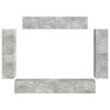 vidaXL TV Cabinet 8 pcs Concrete Grey