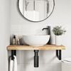 vidaXL Basin Shelf Wall Mounted Steel and Solid Wood Acacia