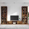 vidaXL TV Cabinet Set with Drawer FLORIN Smoked Oak Engineered Wood