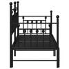 vidaXL Daybed Frame with Headboard Black 80 x 200 cm Steel