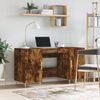 vidaXL Desk Smoked Oak 140x50x75 cm Engineered Wood