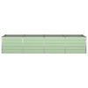 vidaXL Planter Pastel Green 385 x 100 x 75 cm Galvanised Steel