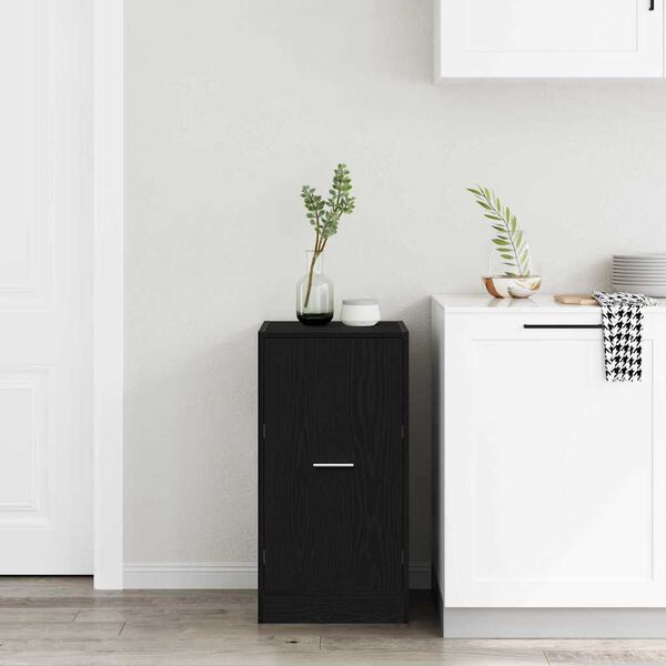 vidaXL Apothecary Cabinet Black oak 40 x 41 x 77.5 cm Engineered wood