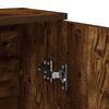 vidaXL Bathroom Cabinet with Roll Holder Smoked Oak 39x22x90 cm