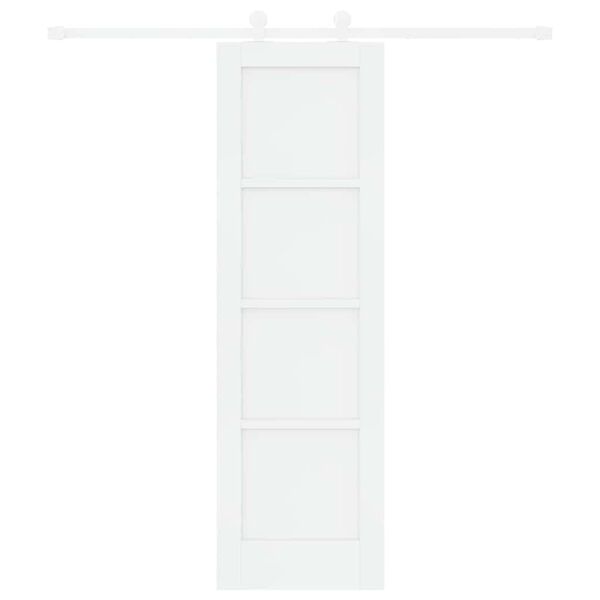 vidaXL Sliding Door White 61 x 198.5 cm Solid Pine Wood