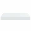 vidaXL Floating Wall Shelves 2 pcs High Gloss White 40x23x3.8 cm MDF