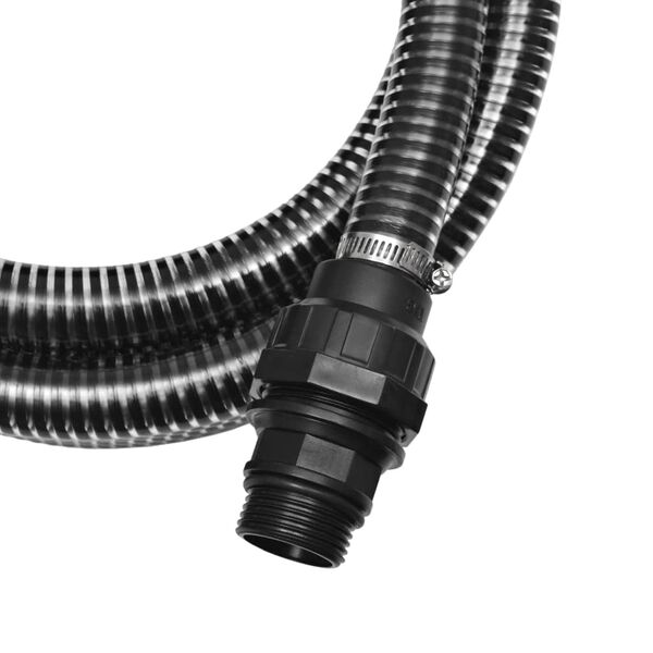 vidaXL Suction Hose with Connectors 4 m 22 mm Black