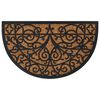 vidaXL Door Mat Half Round 45x75 cm Rubber and Coir