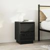vidaXL Bedside Cabinets with LED Lights&nbsp;2 pcs Black 38x34x50 cm