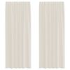 vidaXL Voile Curtains with Rod Pockets 2 pcs Cream