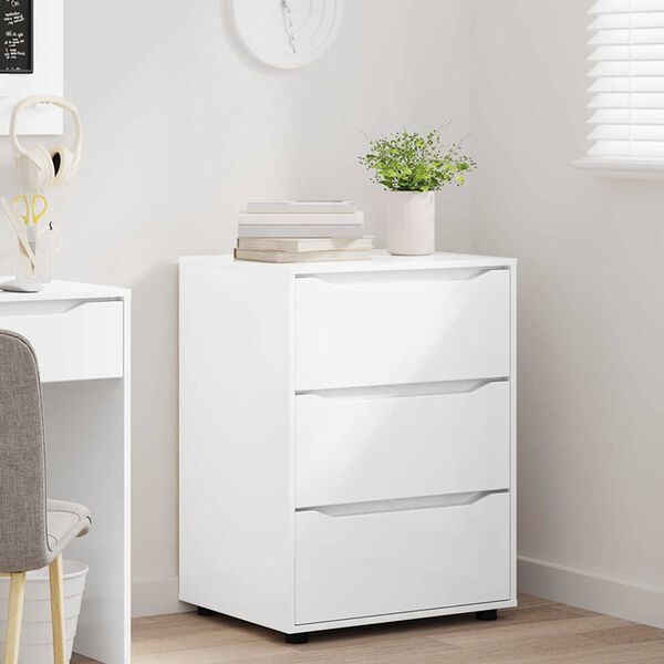 vidaXL Storage Cabinet High Gloss White 60 x 48 x 81 cm