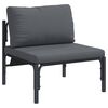 vidaXL Garden Sofa Set with Cushion 6 pcs Anthracite Steel
