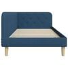 vidaXL Corner Bed Frame with Headboard Blue 90 x 200 cm Fabric