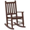 vidaXL Rocking Chair for Children Brown Solid Wood Poplar