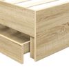 vidaXL Bed Frame with Drawer Sonoma Oak 90 x 200 cm Engineer Wood