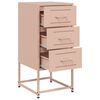 vidaXL Bedside Cabinets 2 pcs Pink 36x39x78 cm Steel