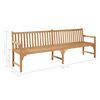 vidaXL Garden Bench 240 cm Solid Teak