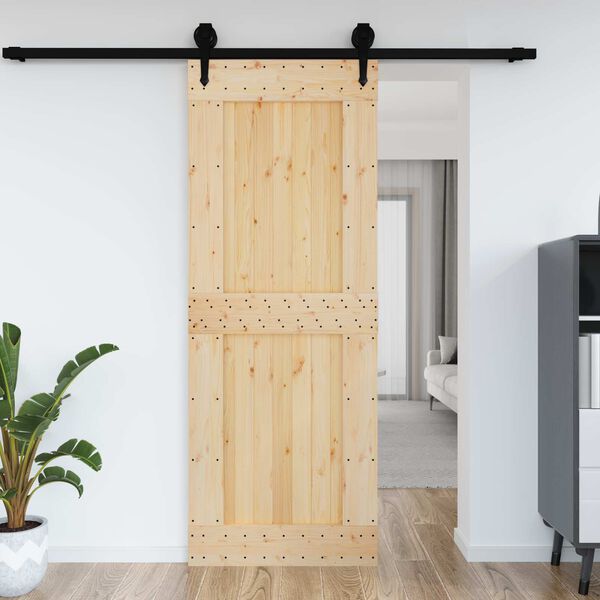 vidaXL Door NARVIK Natural 85 x 210 cm Solid Pine Wood