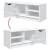 vidaXL TV Cabinet High Gloss White 102x35.5x36.5 cm Engineered Wood