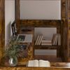 vidaXL Loft Bed Frame with Desk Smoked Oak 90 x 200 cm Engineered Wood