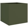 vidaXL Planters 2 pcs Olive Green 32x30x29 cm Steel