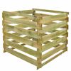 vidaXL Slatted Compost Bin 0,54 m3 Square Wood