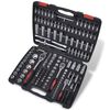 193 pcs 1/4" & 3/8" & 1/2" Drive Socket Bit Set with Ratchet Tool Set