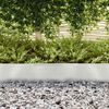 vidaXL Lawn Edging Silver 450 x 0.05 x 25 cm Stainless Steel