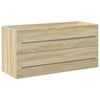 vidaXL 2 Piece Bathroom Furniture Set Sonoma Oak Engineered Wood