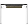 vidaXL Garden Wall Gazebo with Retractable Roof 3x3 m Taupe 180 g/m&sup2;