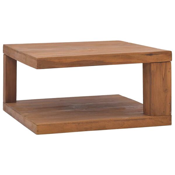 vidaXL Coffee Table 65x65x33 cm Solid Teak Wood