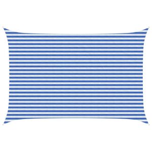 vidaXL Sunshade Sail 3 x 5 m HDPE Rectangular Blue and White