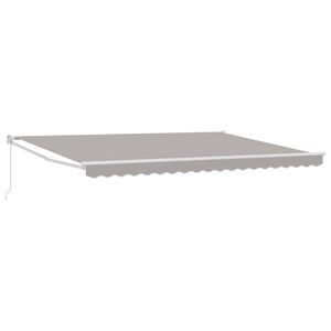 vidaXL Awning Manual Light Grey 450 x 300 x 165 cm Polyester and Metal